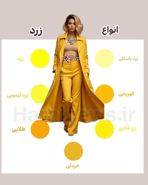 اسم انواع رنگ‌ها