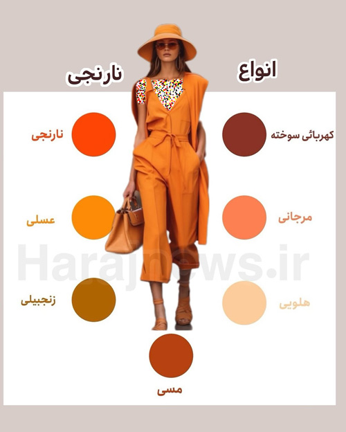 اسم انواع رنگ‌ها
