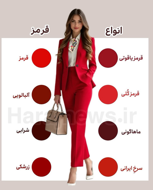 اسم انواع رنگ‌ها