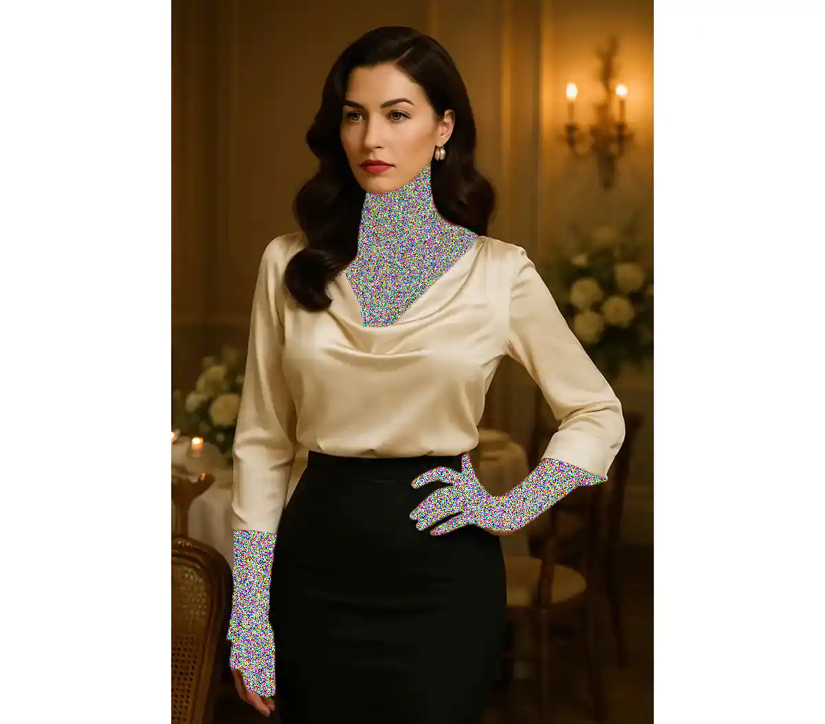 شومیز کرمی