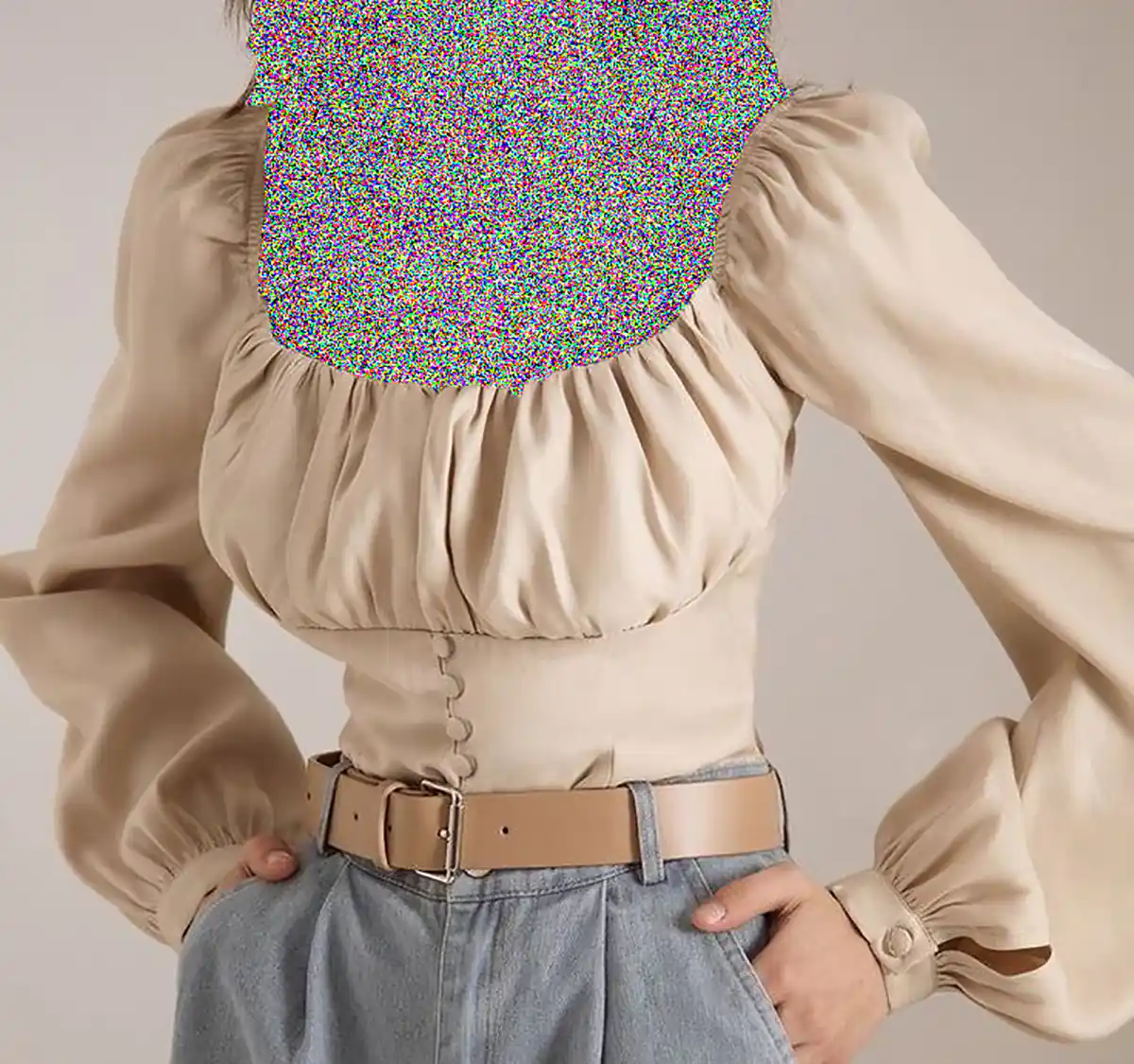 شومیز کرمی